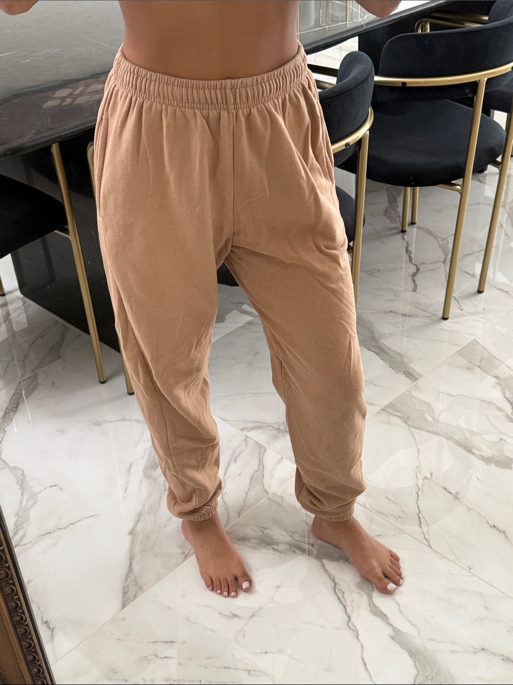 Pretty Little Thing Tan Beige Jogger Pants